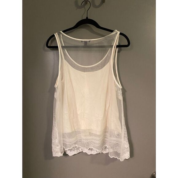 American Eagle Outfitters Layered Lace Embroidered Tank Top Size Large NWOT - Picture 2 of 6